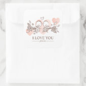 Adorable Lovebirds In Love Sticker Valentine Stick (Sac)