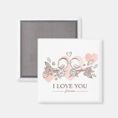 Adorable Lovebirds In Love Valentine | Magnet (Recto/Verso)