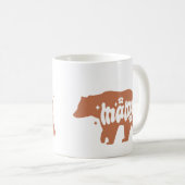 Adorable Mama Bear Mug - Brown Bear Illustration (Devant droit)