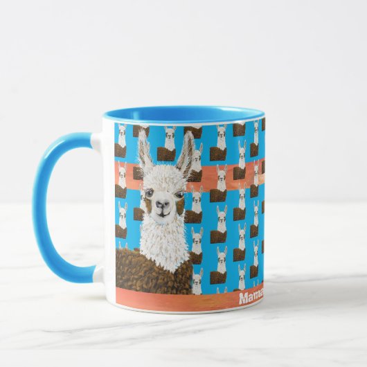 Adorable Mama Llama I Love You Motif Mug (Gauche)