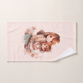 Adorable maman et fille Bond (Serviette à main)