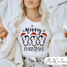Adorable Merry Christmas Penguins, Perfect Gift! T-shirt