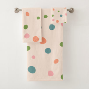 Adorable mignon pois moderne rose bleu vert