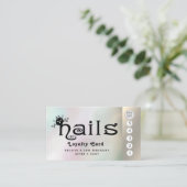 Adorable mignonne logo de fidélité ongles chat (Debout devant)