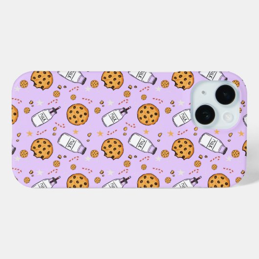 Adorable Milk and Cookies Pattern Phone Case Gift (Achterkant (horizontaal))