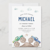 Adorable Monster Truck-Them Invitation (Devant)