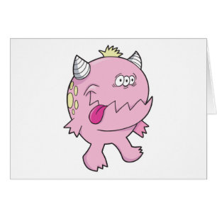 adorable monstre de chomper à langue rose