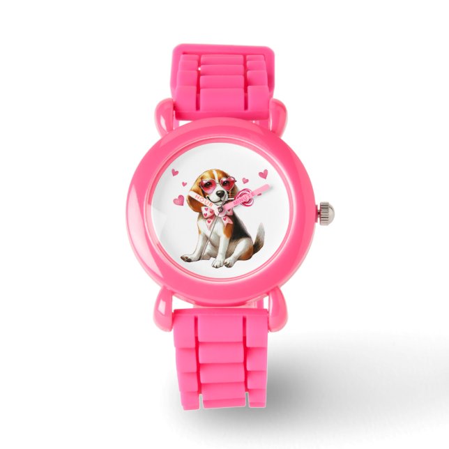 Adorable Montre Beagle pour enfants (Recto)