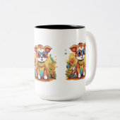 Adorable Mug à deux tons avec animal mignon (Devant droit)