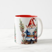 adorable Mug de café Gnome joyeux de Noël, (Devant droit)