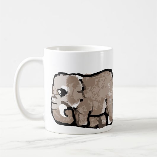 Adorable Mug d'éléphant (Gauche)