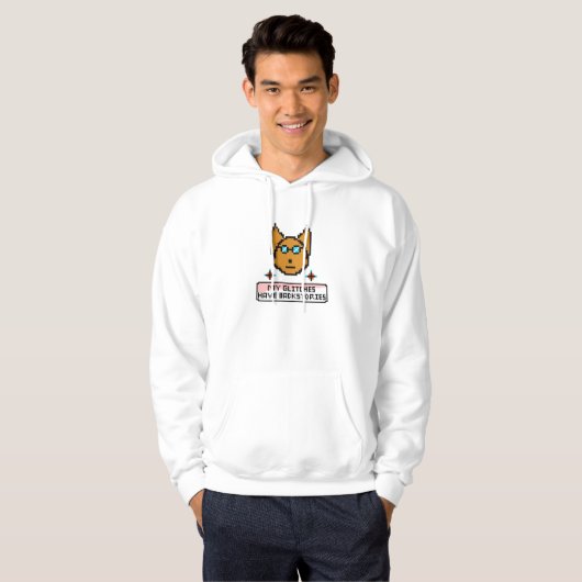 Adorable Nerd Puppy with Glasses Hoodie (Voorkant volledig)