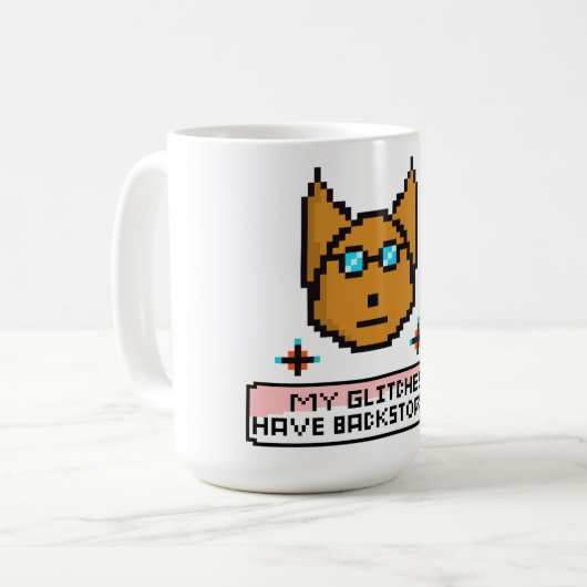 Adorable Nerd Puppy with Glasses Koffiemok (Voorkant links)