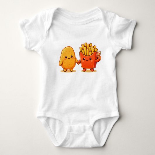 Adorable Nugget & Fries Cartoon Romper (Voorkant)