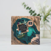 Adorable Océan Thème Grossesse faire-part (Debout devant)