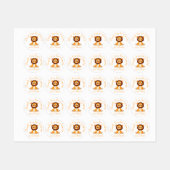 adorable or lion anniversaire merci sticker (Feuille)
