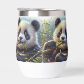 Adorable Ours De Panda Mangeant Bambou (Droite)