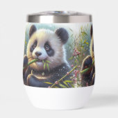 Adorable Ours De Panda Mangeant Bambou (Avant)
