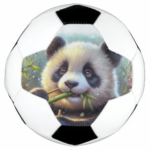 Adorable Ours De Panda Mangeant Bambou