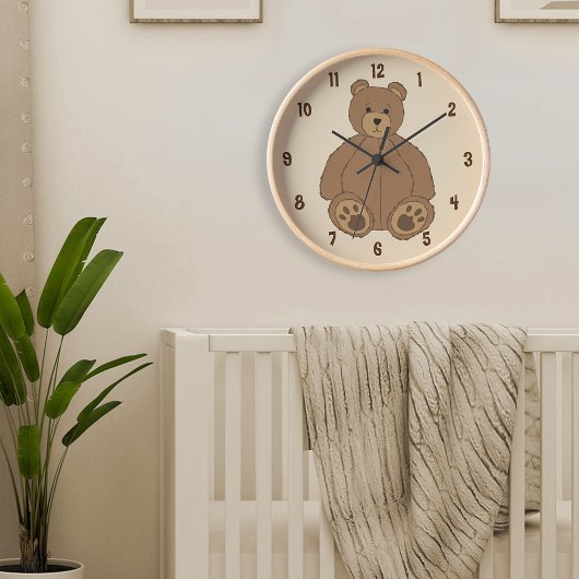 Adorable ours en peluche Grande horloge