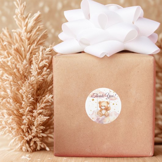 Adorable Ours En Teddy - Sticker Merci