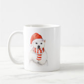 Adorable Ours Polaire De Fête Mug (Gauche)