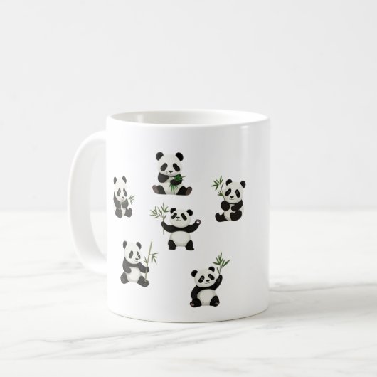 Adorable Panda Mug avec Bamboo Design Cup (Devant gauche)