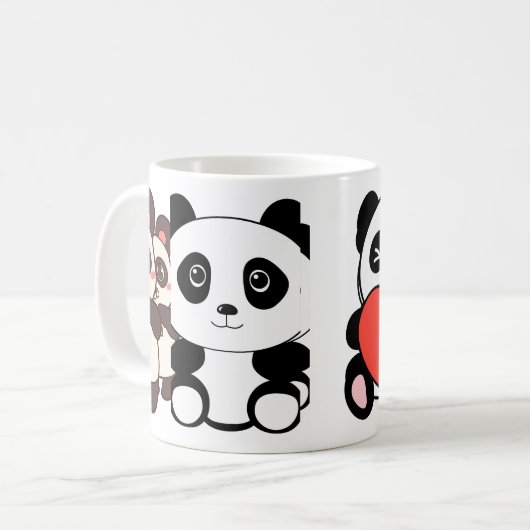 Adorable Panda Mugs - Parfait pour les Amoureux de (Devant gauche)