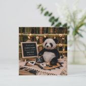 Adorable Panda Plushie Faire-part de grossesse (Debout devant)