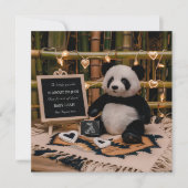 Adorable Panda Plushie Faire-part de grossesse (Devant)