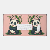Adorable panda qui enlace du bambou, illustration  (Clavier et souris)