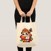 Adorable Panda with Pipa Tote Bag (Voorkant (product))