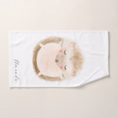 Adorable pastel safari mignon monogramme pour fill (Serviette à main)