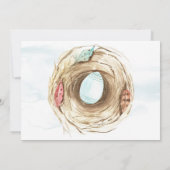 Adorable Petit Oiseau Faire-part de grossesse (Dos)