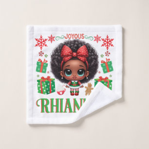 Adorable Petite Afro Christmas Elf Girl