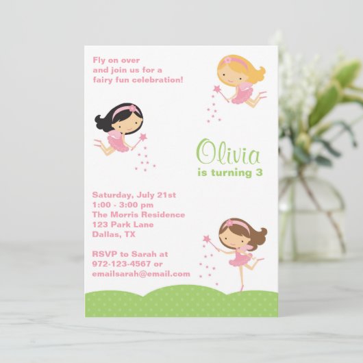 Adorable Petites fées Invitations (Debout devant)