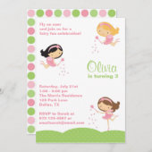 Adorable Petites fées Invitations (Devant / Derrière)