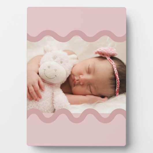Adorable Pink Squiggly 5x7 Plaque photo (Devant)