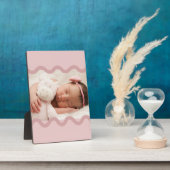 Adorable Pink Squiggly 5x7 Plaque photo (Côté)