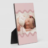 Adorable Pink Squiggly 5x7 Plaque photo (Côté)