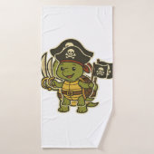 Adorable Pirate Turtle Classic T-Shirt Badhanddoek (Badhanddoek)