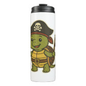 Adorable Pirate Turtle Classic T-Shirt Thermosbeker (Voorkant)
