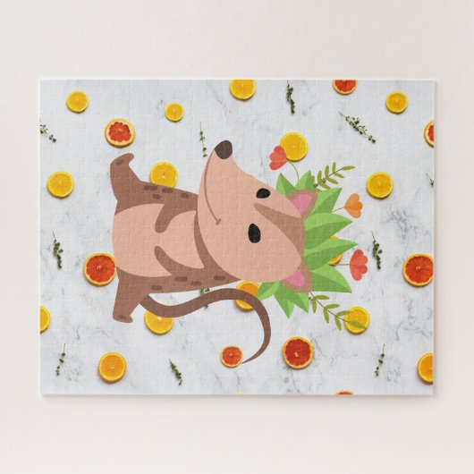 Adorable Possum Oppossum puzzle créature marsupéri (Horizontal)