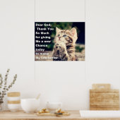 Adorable Poster de Kitten Prière (Cuisine)