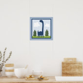 Adorable Poster Dinosaur 2 Wall Art (Cuisine)