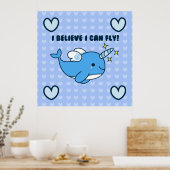 Adorable Poster Kawaii Narwhal (Cuisine)