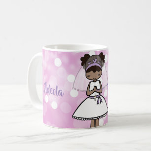 Adorable Première Sainte Communion Fille nom mug