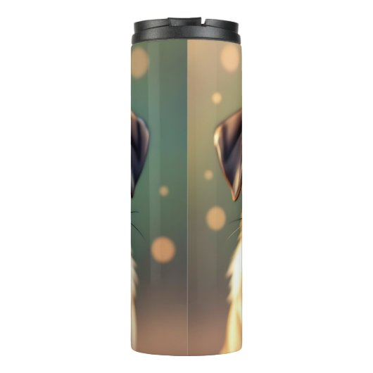 Adorable Pug Close up | Cute Dog Personalized Thermosbeker (Achterkant)