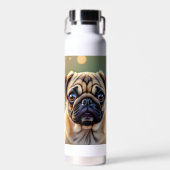 Adorable Pug Close up | Cute Dog Personalized Waterfles (Voorkant)