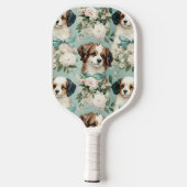 Adorable Puppy on Sage Green Background Pickleball Paddle (Achterkant)